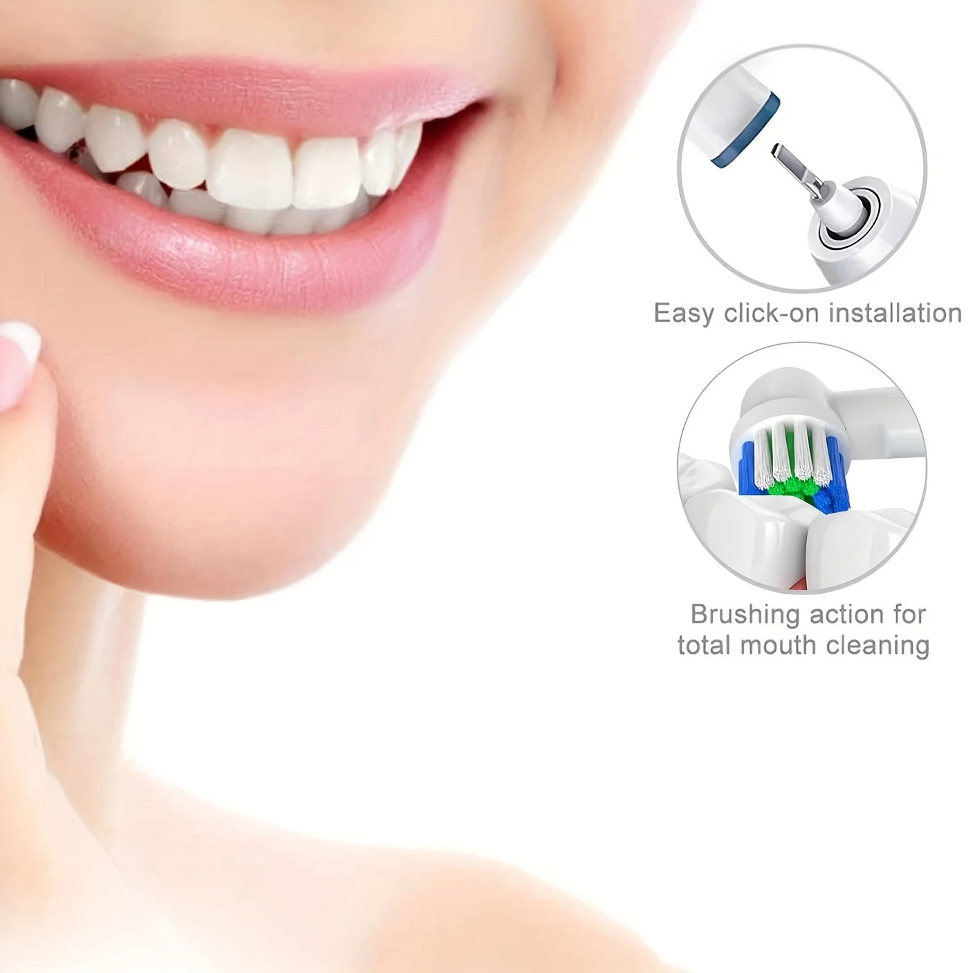Replacement Toothbrush Heads Compatible Oral-b - For Travel and Daily Carry