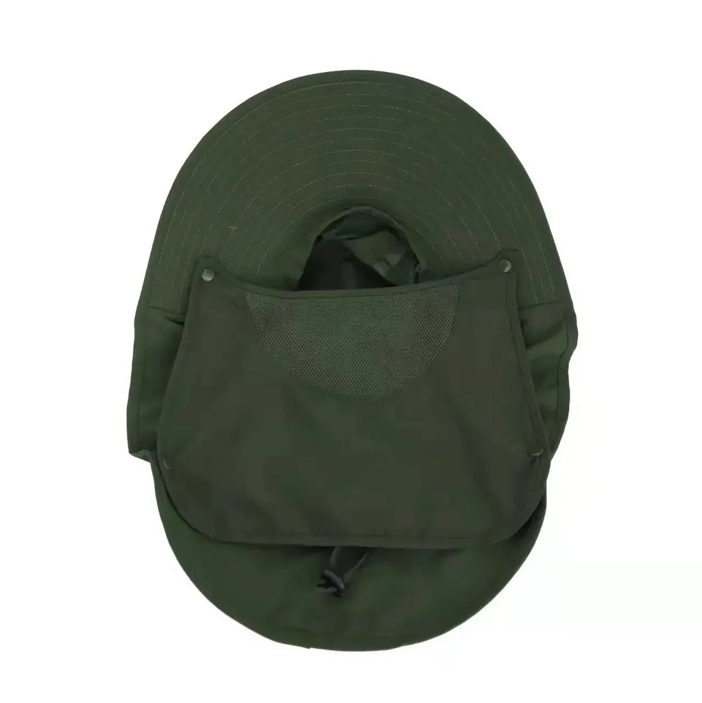 Wide Brim Sun Hat - Neck Flap Cap for Hiking and Fishing