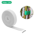 Garden Plant Ties - Nylon Hook-and-Loop Support Tape - White