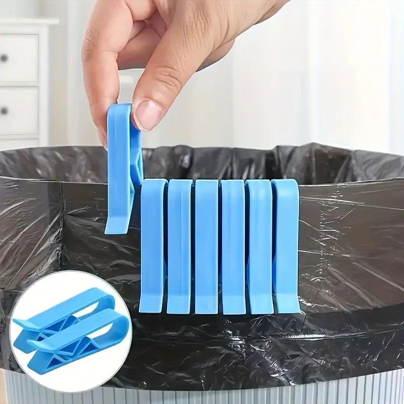 Garbage Bag Holder Clips - Clamp Set for Waste Basket Liners