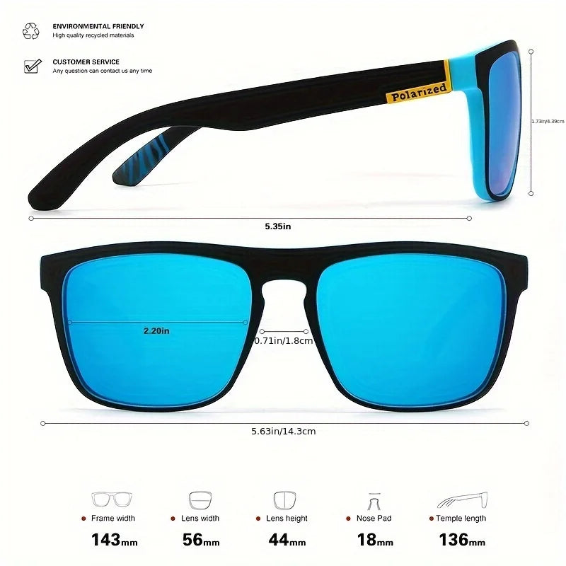 Square Polarized Sunglasses - Driving Eyewear