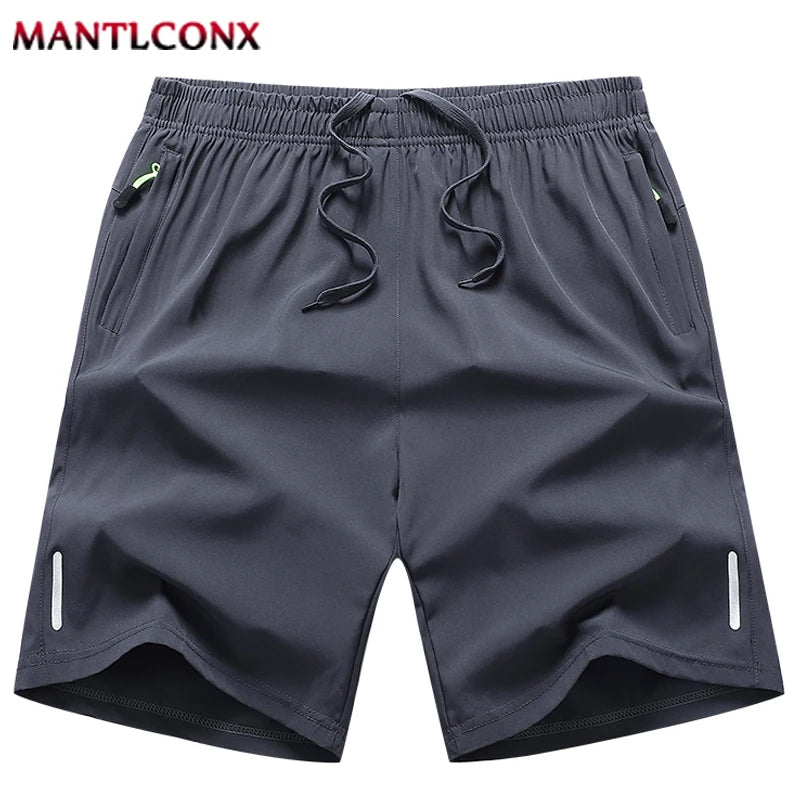Men's Running Shorts - Elastic Waist Gym Training Bottoms - Dark Gray 002