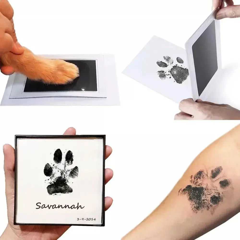 Pet Paw Print Ink Pad - Inkless Keepsake Kit for Cats and Dogs