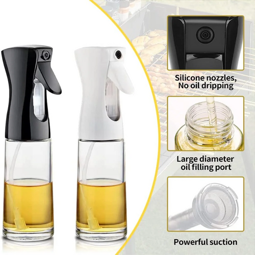 Oil Spray Bottle - Refillable Kitchen Sprayer for Cooking Prep