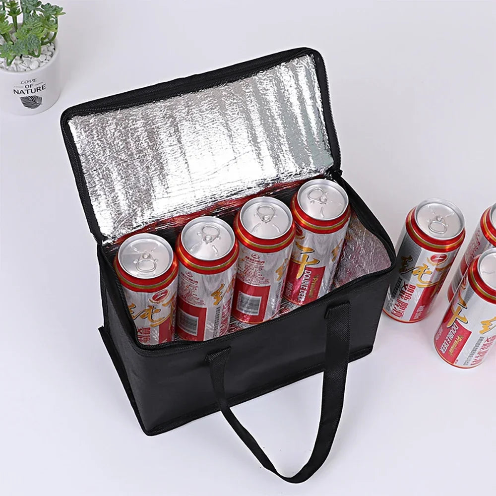 Folding Lunch Cooler Bag - Insulated Picnic Food Carrier