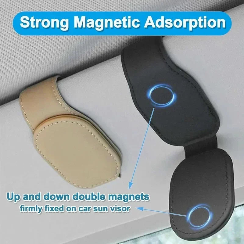 Magnetic Car Visor Sunglasses Clip – Universal Sun Visor Holder