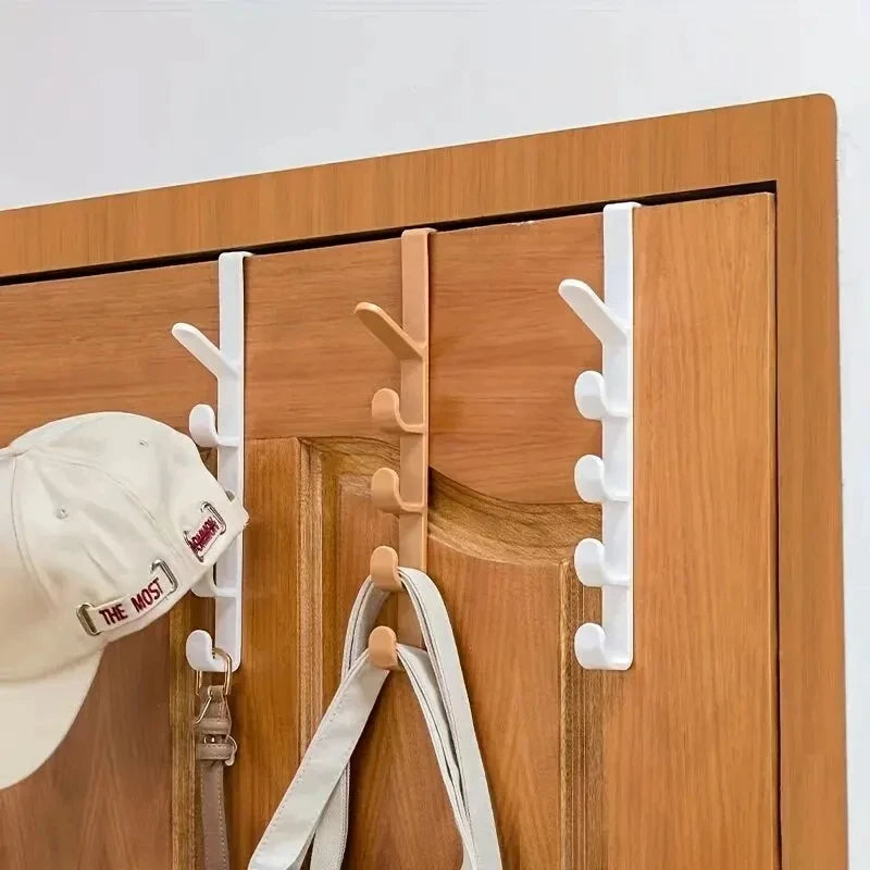 Over-Door Coat Hook Rack - 5-Hook Closet Organizer