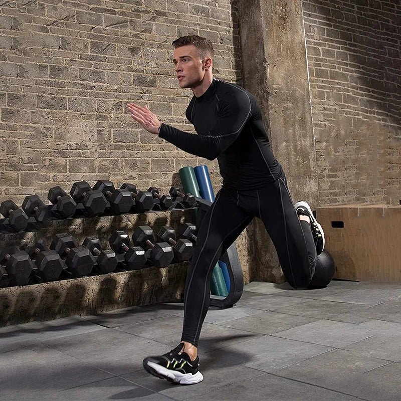 Men's Compression Workout Shirt - Long Sleeve Athletic Top