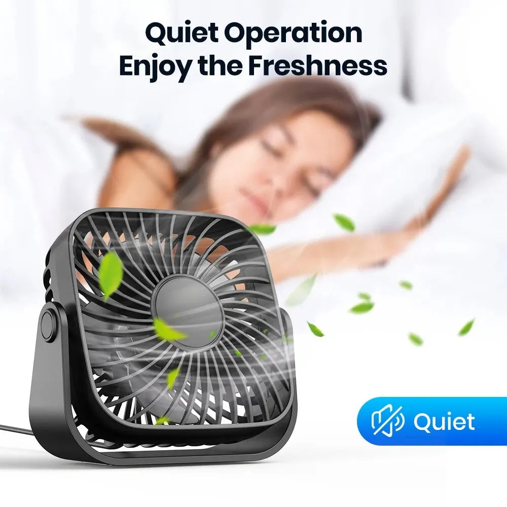 Topk 4inch USB Mini Fan - For Travel and Daily Carry