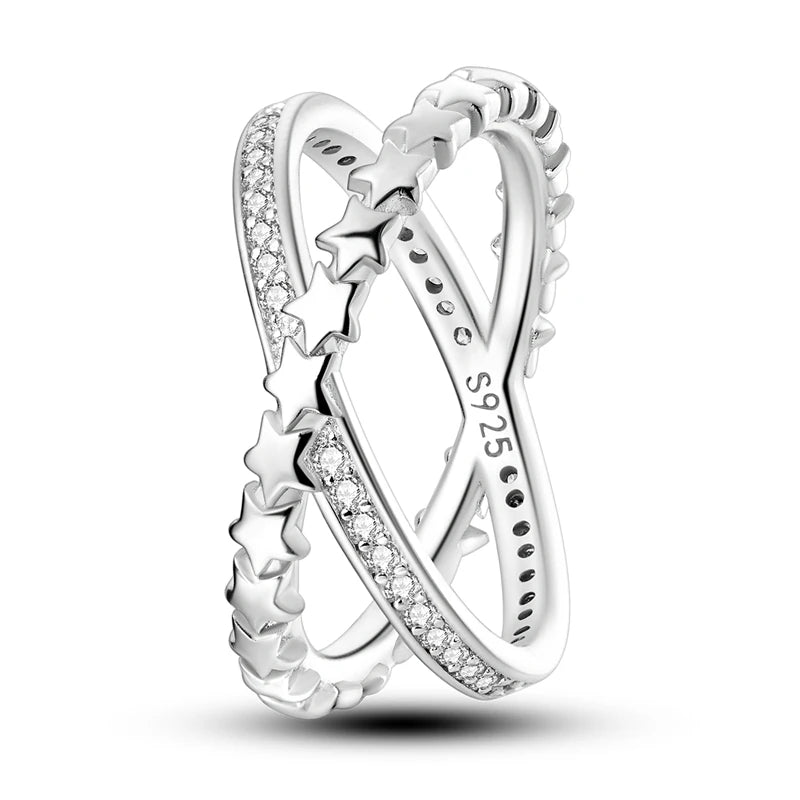 Zircon Geometric Ring - Minimalist Silver-Color Jewelry - Style Kjr117