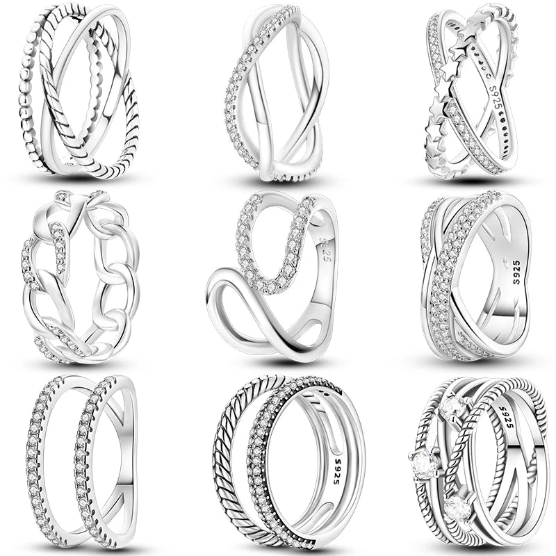Zircon Geometric Ring - Minimalist Silver-Color Jewelry