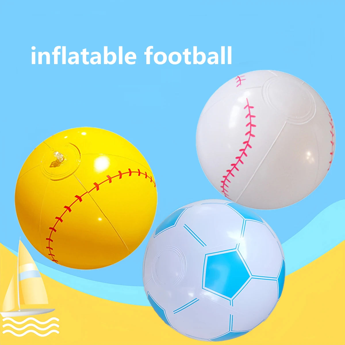 Inflatable Sports Beach Ball - Pool Party Ball Designs