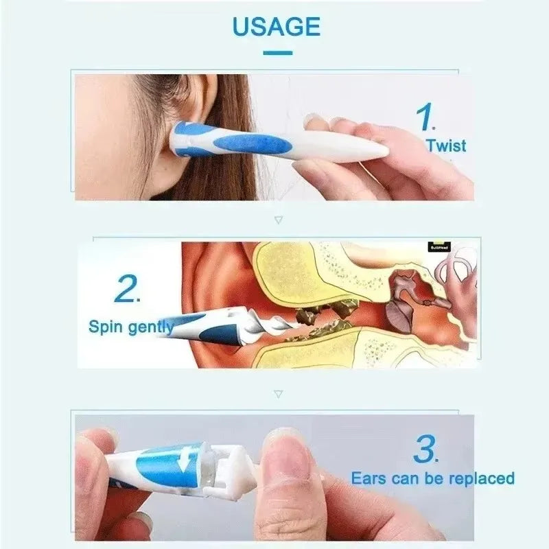 Ear Wax Removal Tool - Silicone Tip Ear Cleaning Kit