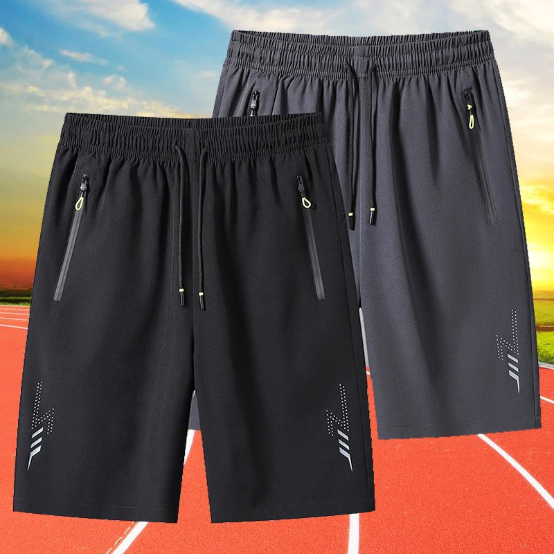 Men's Running Shorts - Elastic Waist Gym Training Bottoms