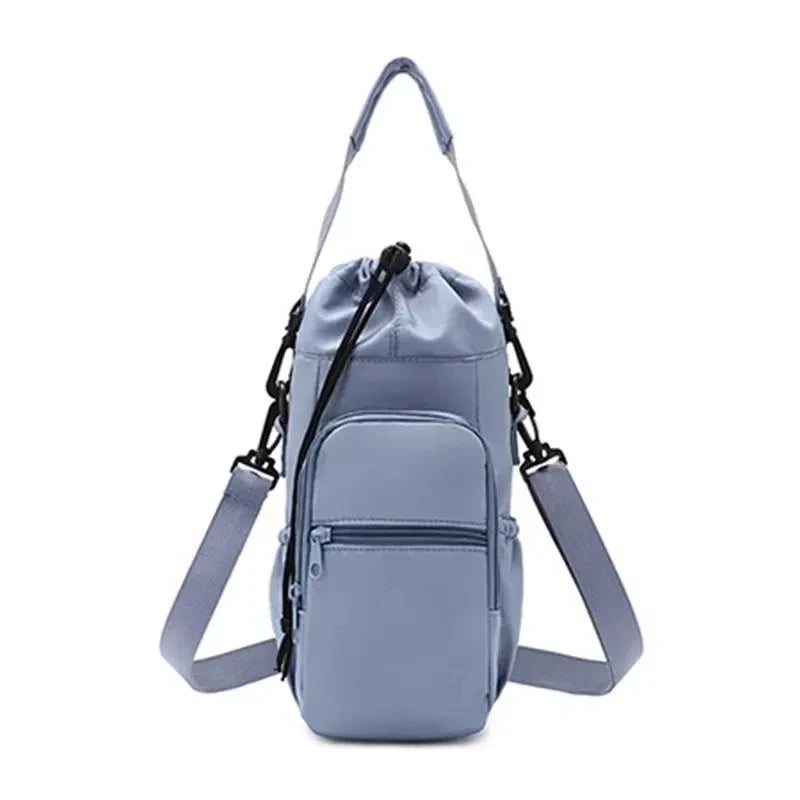 Crossbody Insulated Tumbler Bag - Portable Water Bottle Pouch with Phone Pocket