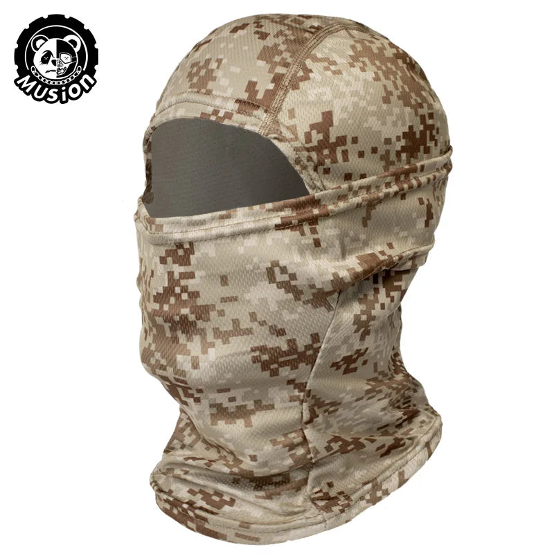 Lightweight Balaclava Face Cover - Outdoor Cycling and Hiking Mask - Desert Digital Camouflage