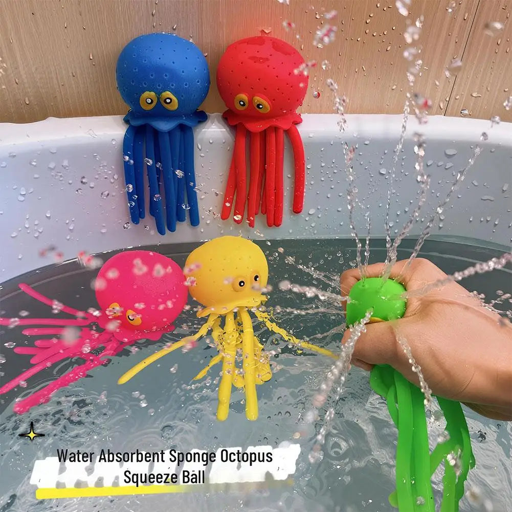 Octopus Bath Toy - Silicone Water Play Squeeze Toy
