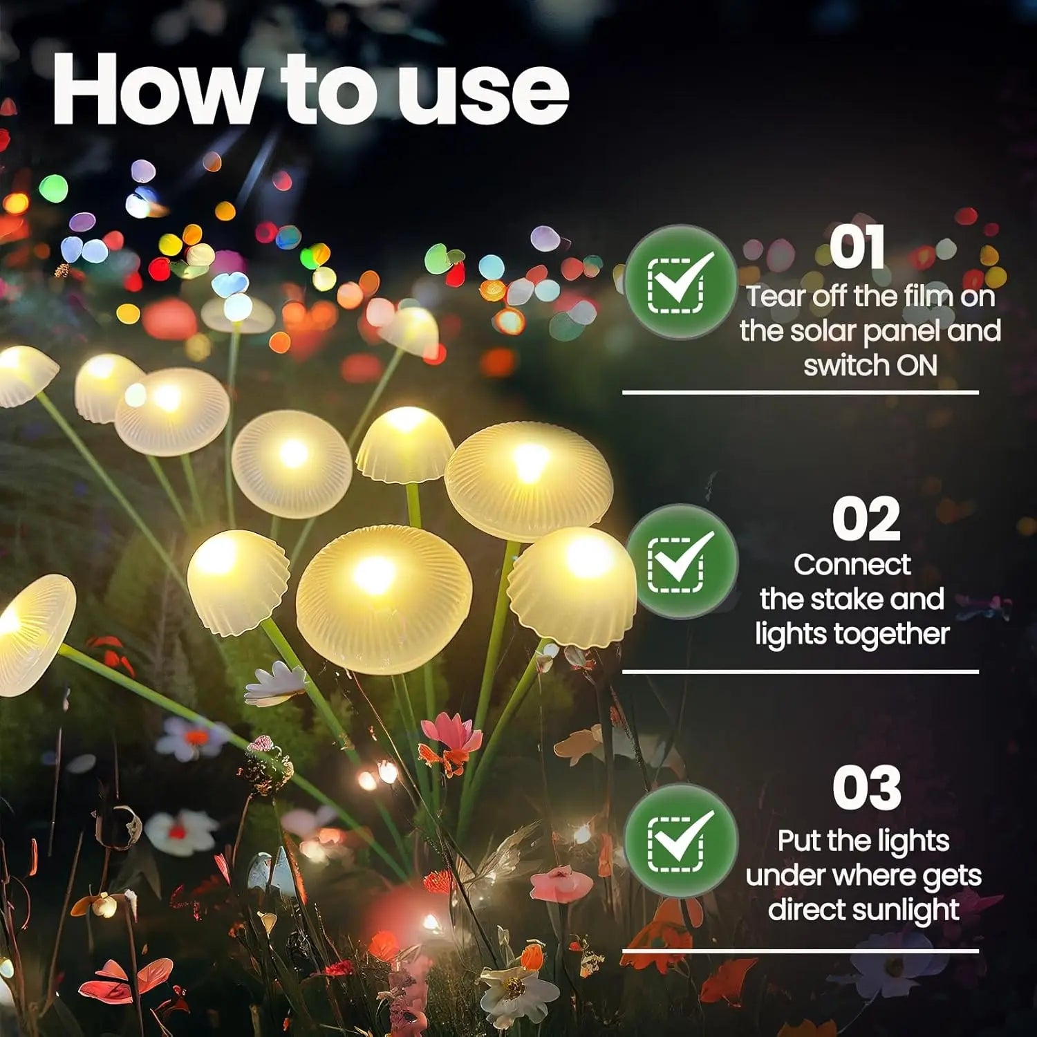 Solar Mushroom Garden Lights – Dual-Mode Ambiance for Patios