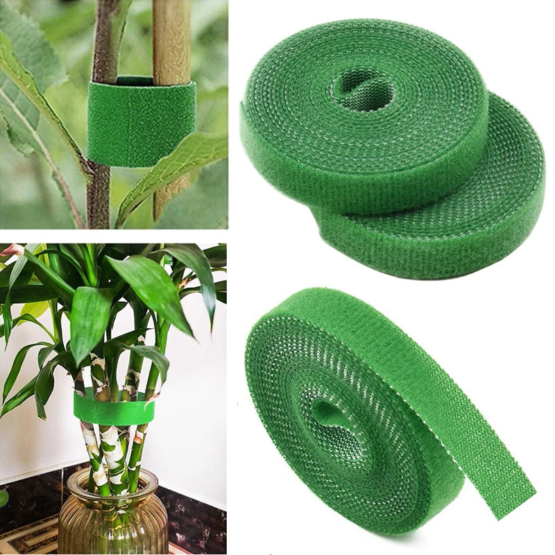 Garden Plant Ties - Nylon Hook-and-Loop Support Tape