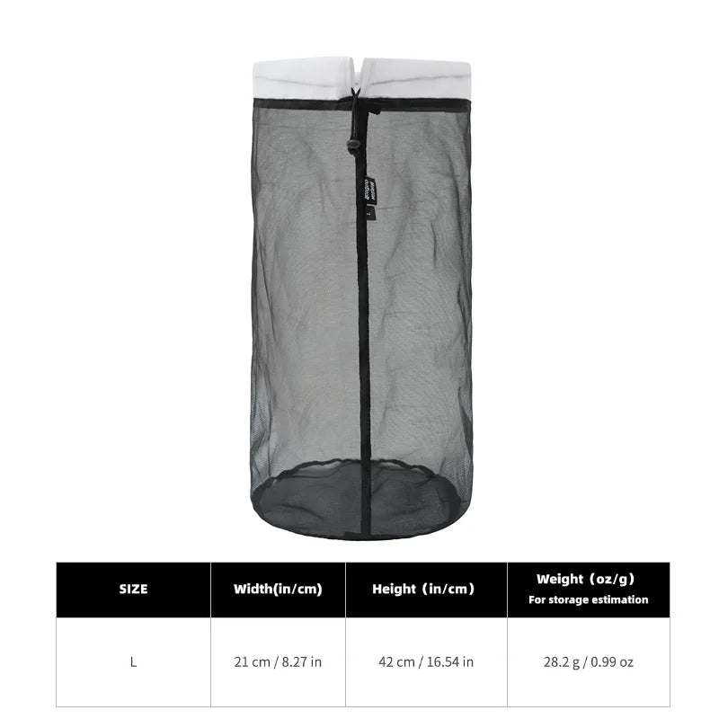 Mesh Stuff Sack Set - Lightweight Drawstring Storage Bags