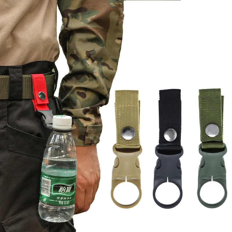 Nylon Water Bottle Holder Clip - Backpack Strap Hook