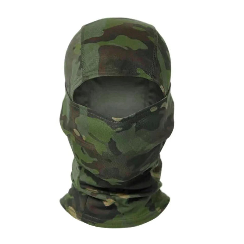 Printed Outdoor Balaclava - Lightweight Face Cover Scarf - American Green