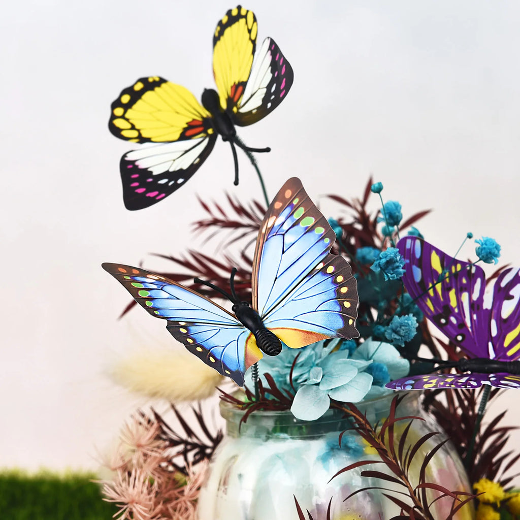 Butterfly Garden Stakes - Colorful Planter Yard Decorations