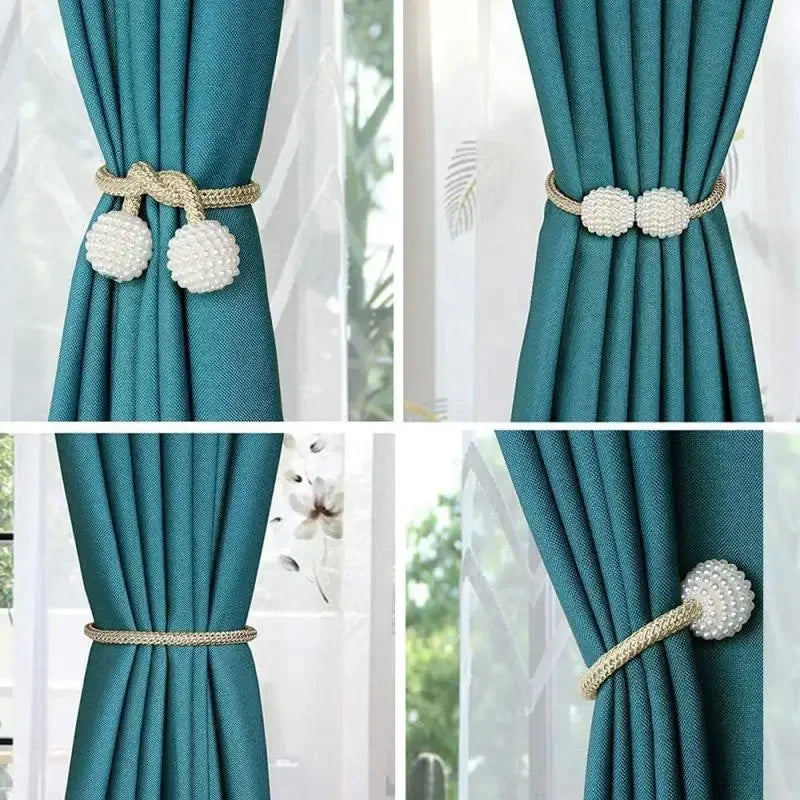 Pearl Magnetic Curtain Clip Holders - For Everyday Home Use