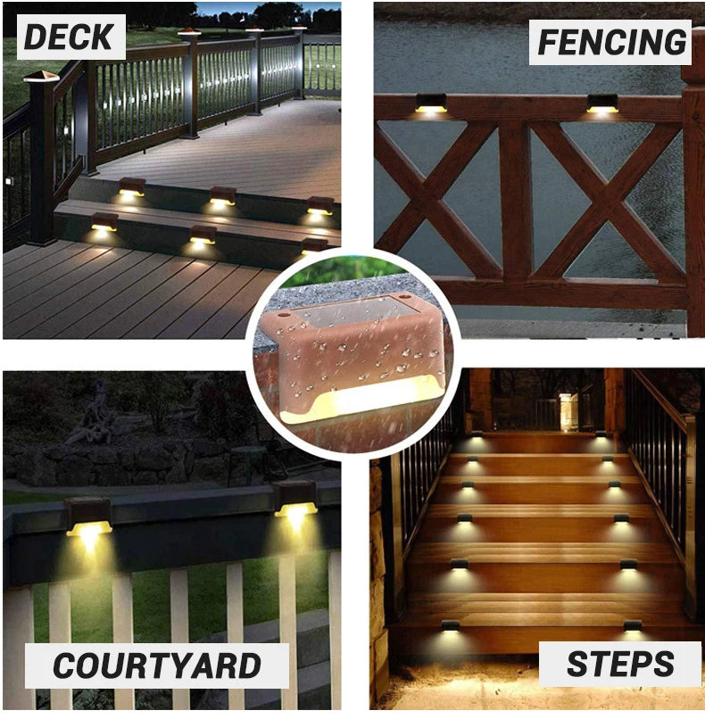 Solar Step Deck Lights – Waterproof Path Lighting for Outdoor Stairs