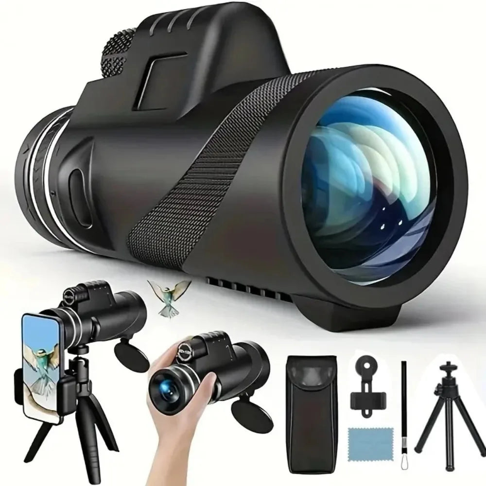 Monocular Telescope - Compact 10x Scope for Outdoor Viewing