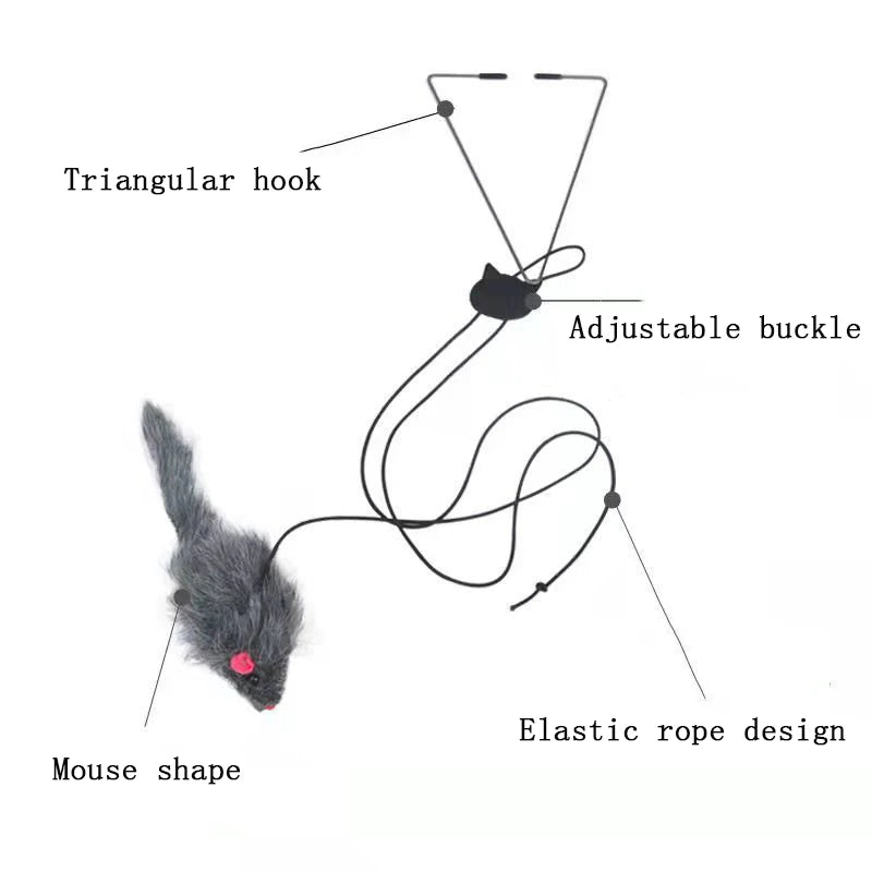 Hanging Door Mouse Teasing Cat - For Everyday Pet Use