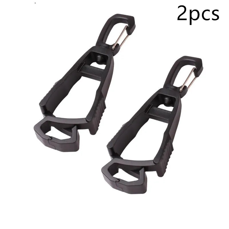 Work Glove Clip Holder - Belt Clamp for Jobsite Gear - Black 2 Pieces