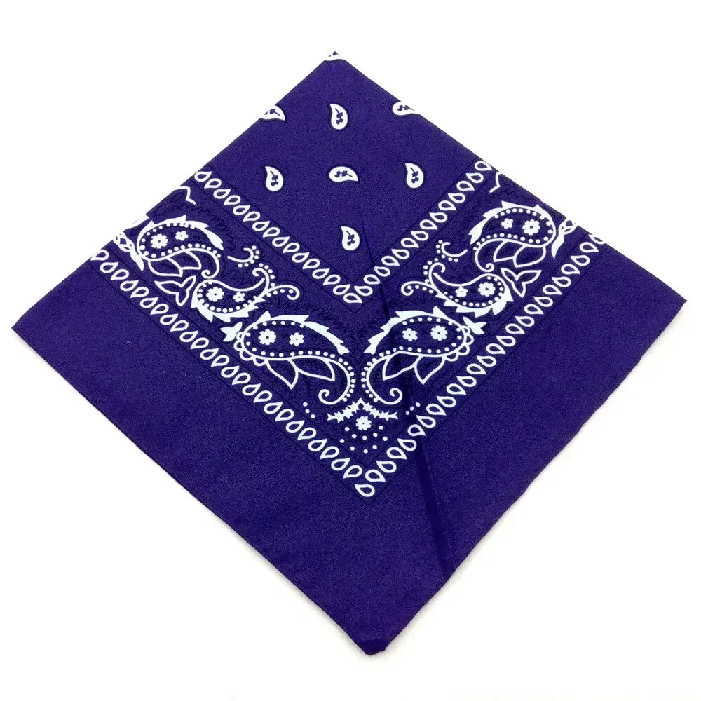 Paisley Bandana Headwrap - Lightweight Printed Kerchief - 4