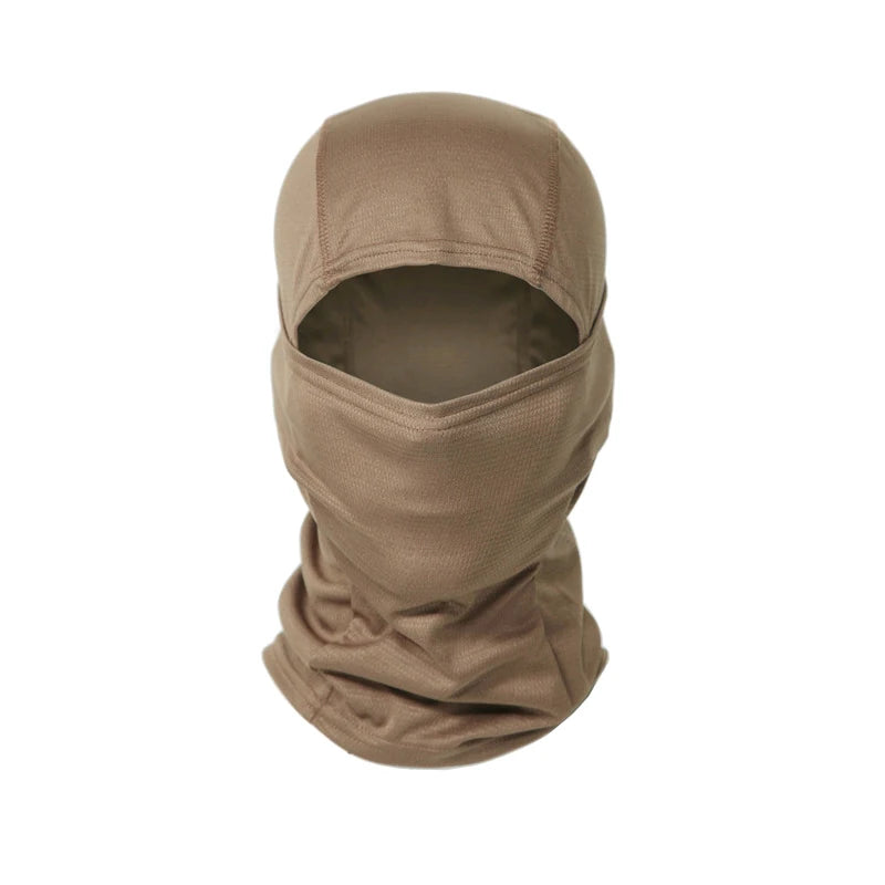 Printed Outdoor Balaclava - Lightweight Face Cover Scarf - Brown