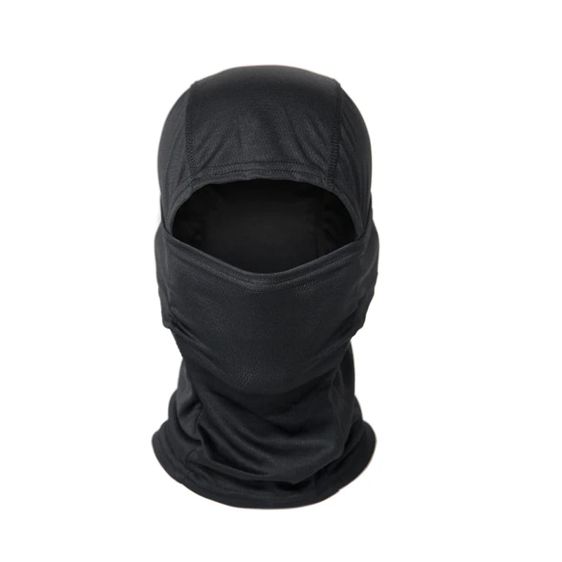 Printed Outdoor Balaclava - Lightweight Face Cover Scarf - Black