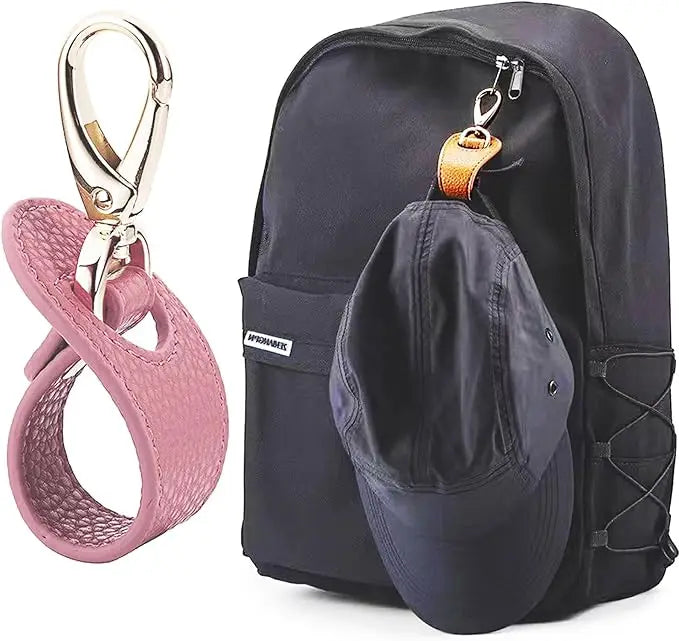 Travel Hat Clip - Backpack Cap Holder for Hands-Free Carry - Pink
