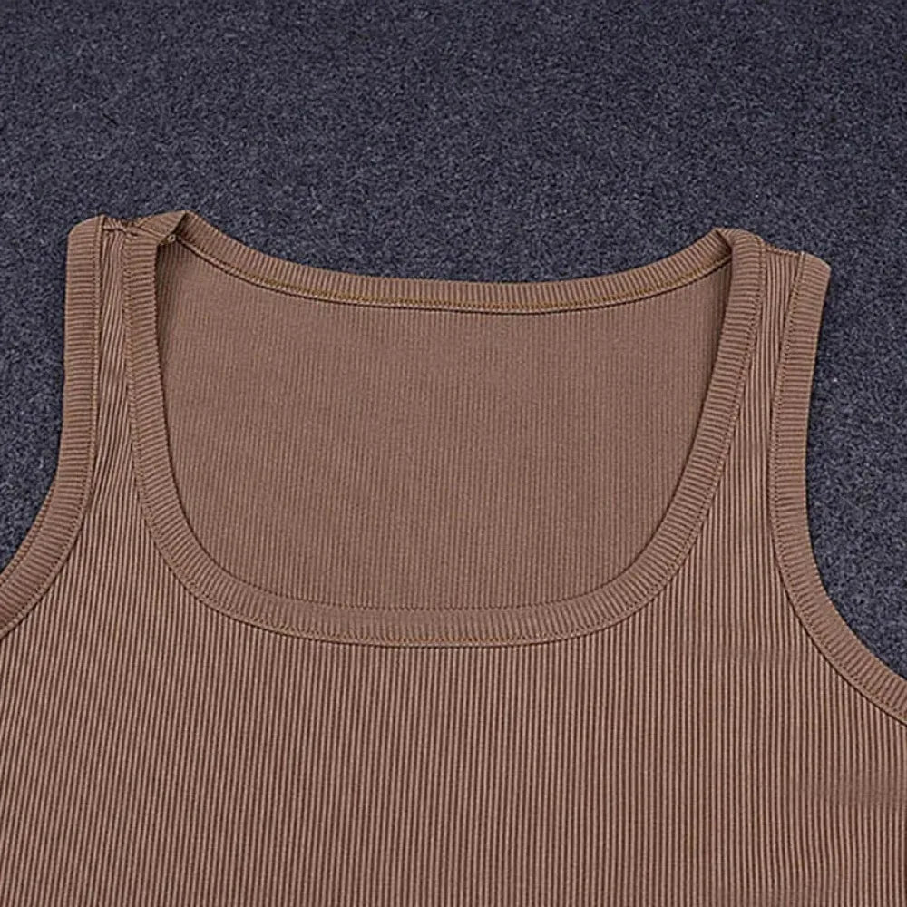 Sleeveless Knit Bodysuit - Halter Style Summer Top