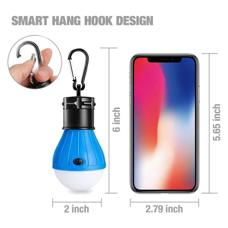 Mini LED Camping Bulb - 3-Mode Hanging Tent Light