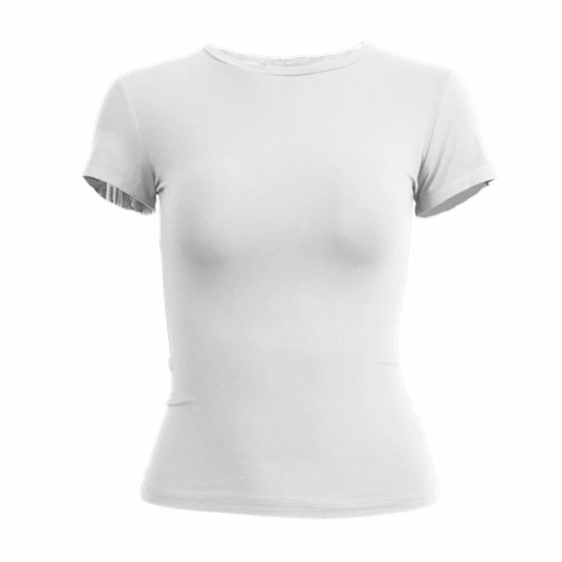 Slim Fit Knit Tee – Stretch Short Sleeve Top for Streetwear Looks