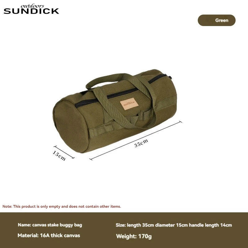 Picnic Cutlery Carrying Case - Portable Tableware Storage Bag - Green Color