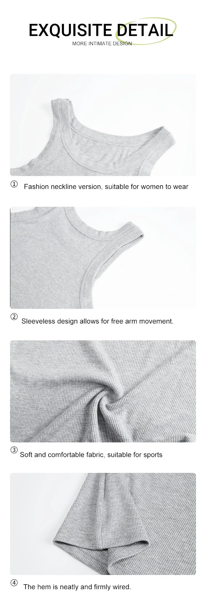 Soft Knit Camisole Tank – Slim Sleeveless Base Layer for Summer
