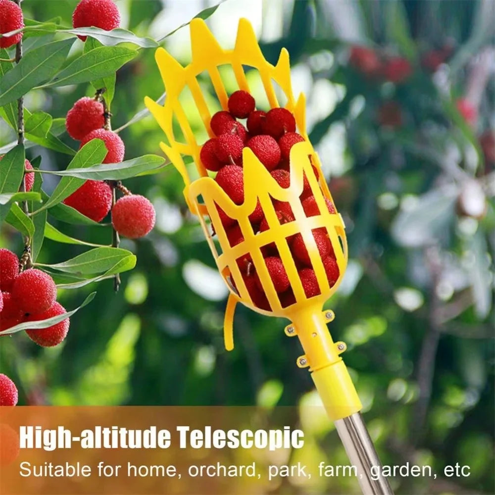 Fruit Picker Tool - Garden Harvesting Basket Attachment
