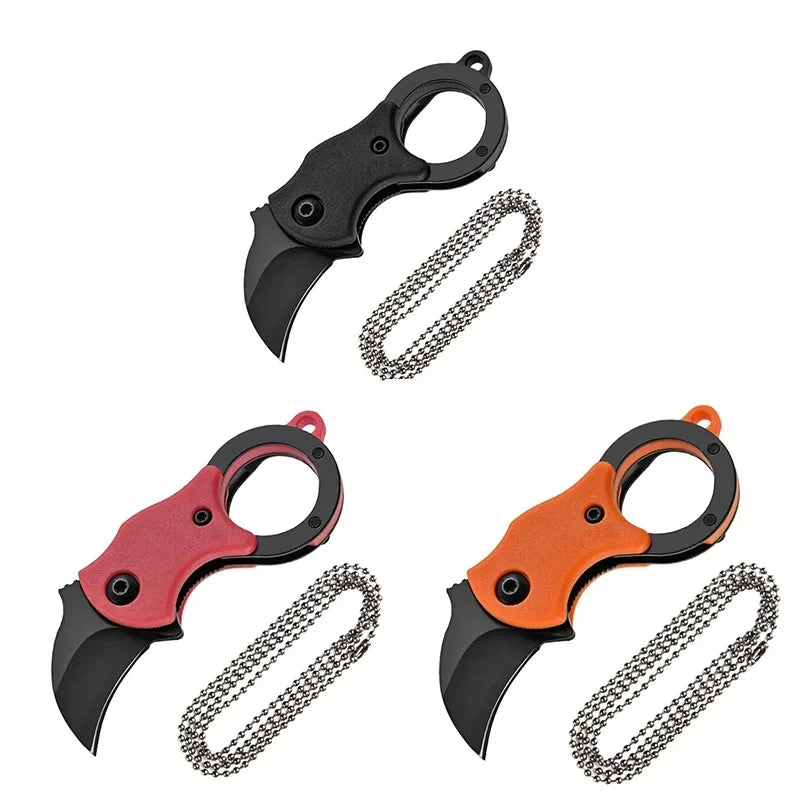 Mini Keychain Pocket Knife - Compact Fixed Blade Utility Cutter - 3pcs