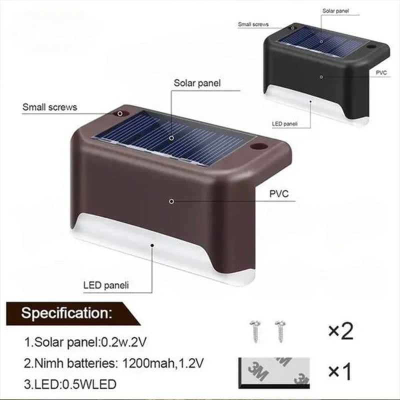 Solar Step Deck Lights – Waterproof Path Lighting for Outdoor Stairs