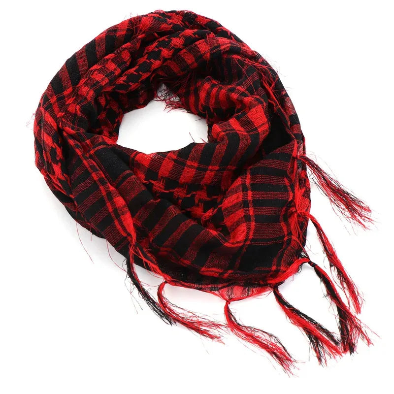 Keffiyeh Scarf Wrap - Lightweight Shemagh Head and Neck Scarf