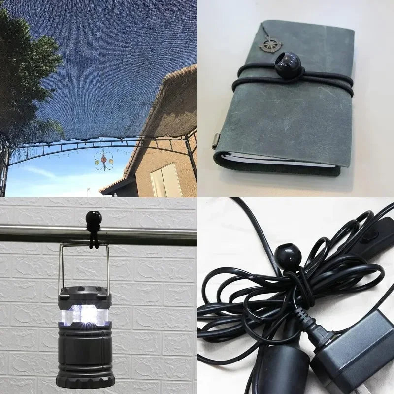 Bungee Ball Ties - 10-Piece Cord Set for Tarps and Tents