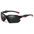 Sport Sunglasses - Polarized Outdoor Glasses for Active Wear - Red Gray