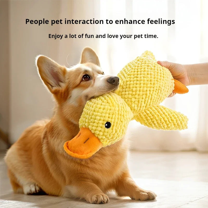 Plush Duck Dog Toy - Soft Squeaker for Indoor Pet Play