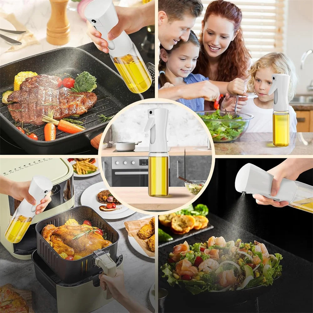 Oil Spray Bottle - Refillable Kitchen Sprayer for Cooking Prep