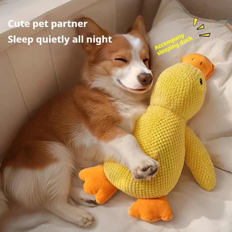 Plush Duck Dog Toy - Soft Squeaker for Indoor Pet Play